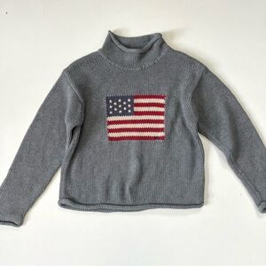 Ralph Lauren Vintage American Flag Knit Sweater